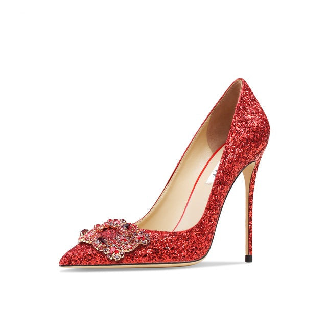 Rhinestone Sexy Buckle High Heels Shoes