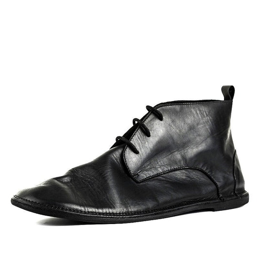 Soft Runway Popular Men Shoes Flats Lace Up High Top Tan Oxfords