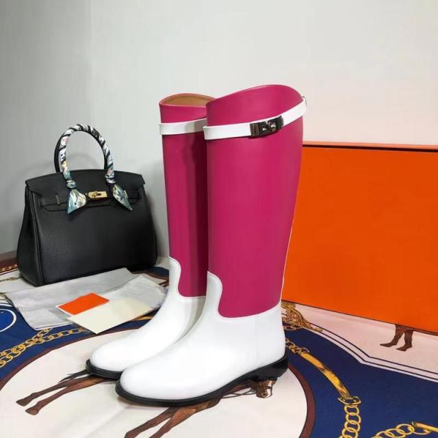 Mixed Colors Women Boots Knee High Boot Lock