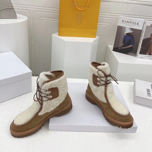 Women Thick Bottom Runway  Martin Boots Design Chic Shoes