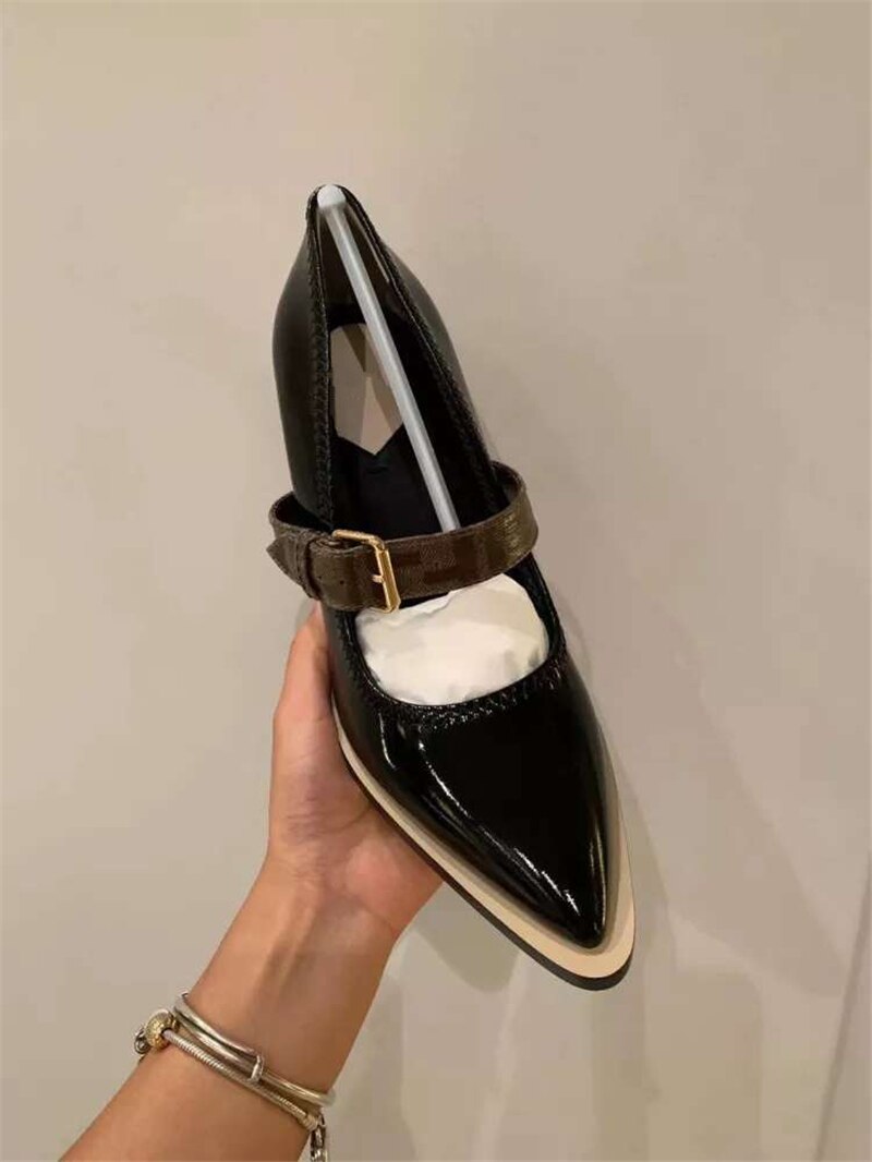 Black Patent Leather Women Pumps Sexy Pointy Toe High Heels