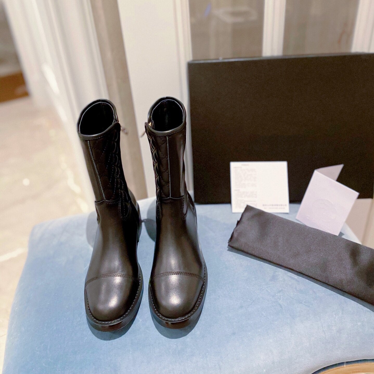 Fashion Diamond Pattern Mid-Calf Boots High Quality