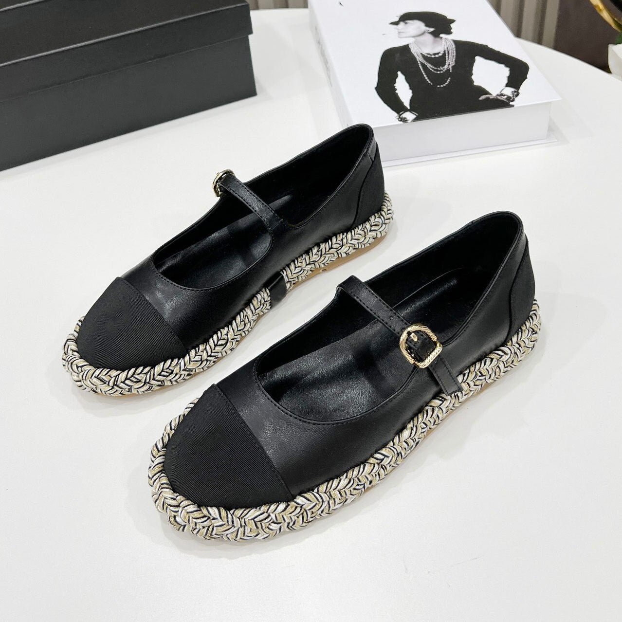 WomenLoafers Really Sheepskin Flat Espadrille  Mary Janes Shoes
