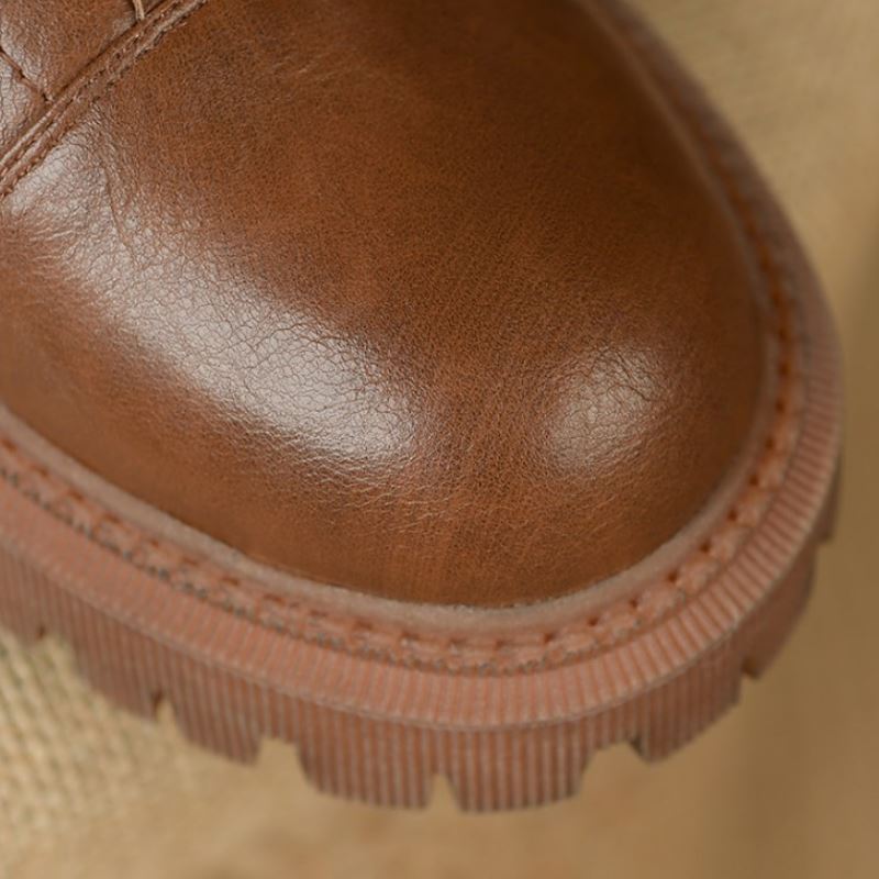 Women Short Boots Genuine Leather Thick Fur