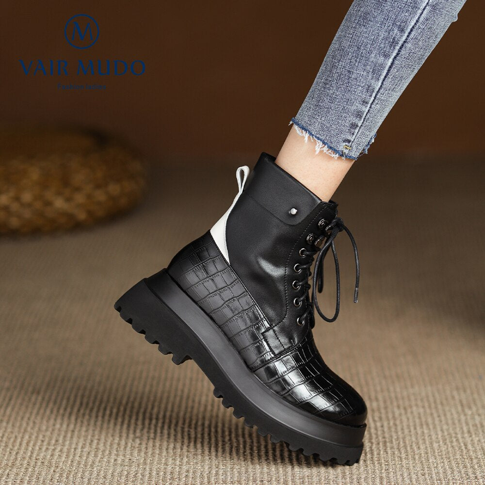 Thick Bottom Elegant Fashion  Motorcycle Boot For Women