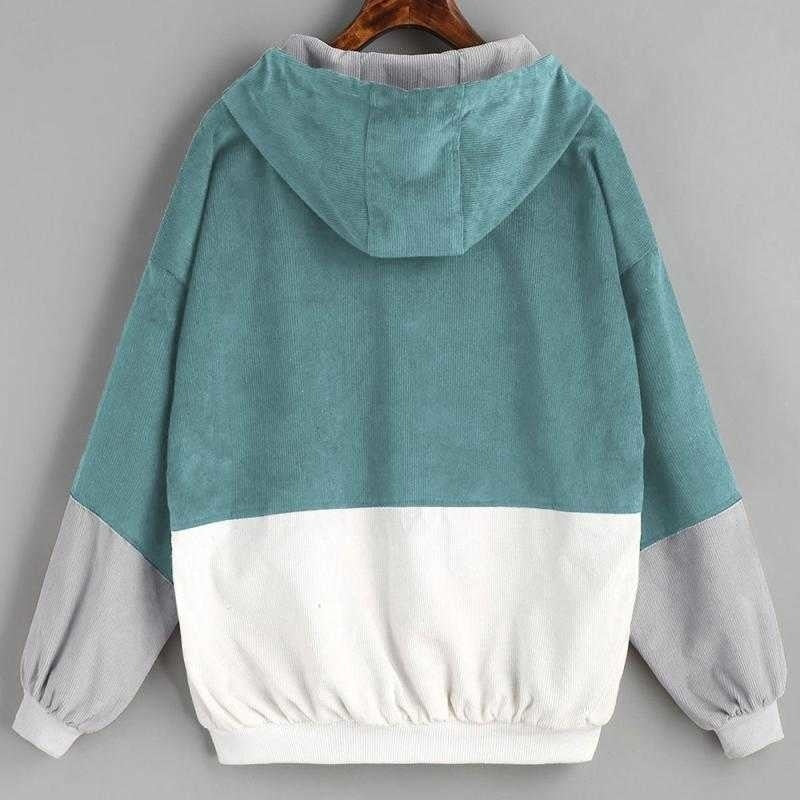 Outerwear Coats Jackets Corduroy Patchwork Oversize Jackets