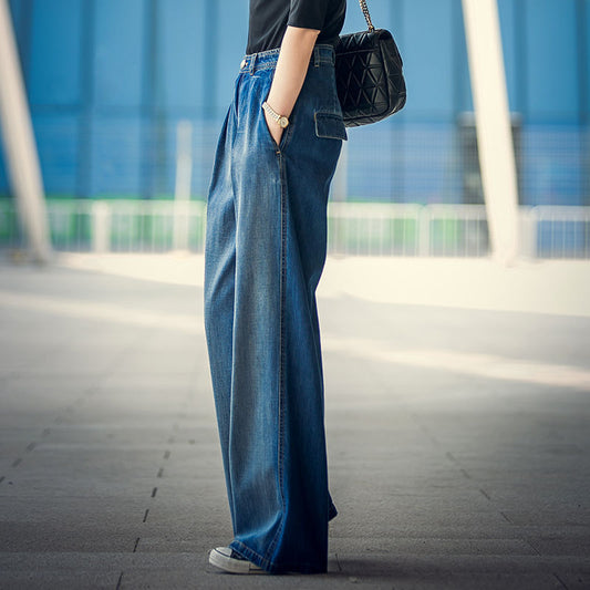 Streetwear High Waist Vintage Trousers Casual Straight Denim