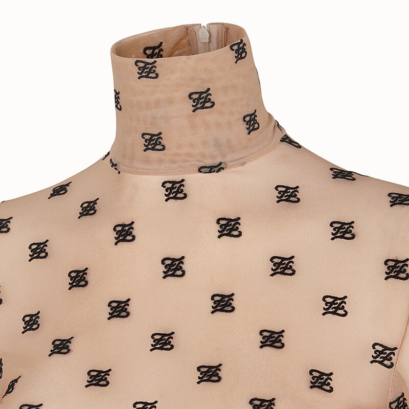 Brand Runway Fashion 2022 Spring Women Mesh Bodysuits Sexy Transparent