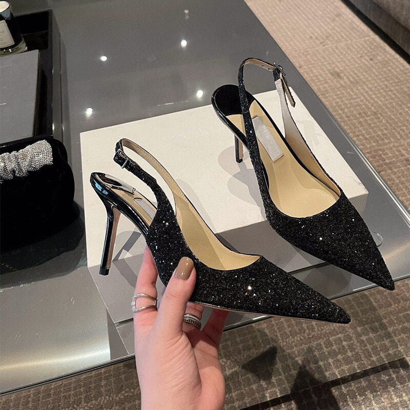 ハイヒール レディースシューズ ブライズメイド ミッドヒールサンダル