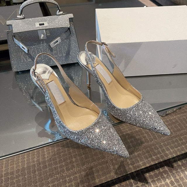 ハイヒール レディースシューズ ブライズメイド ミッドヒールサンダル