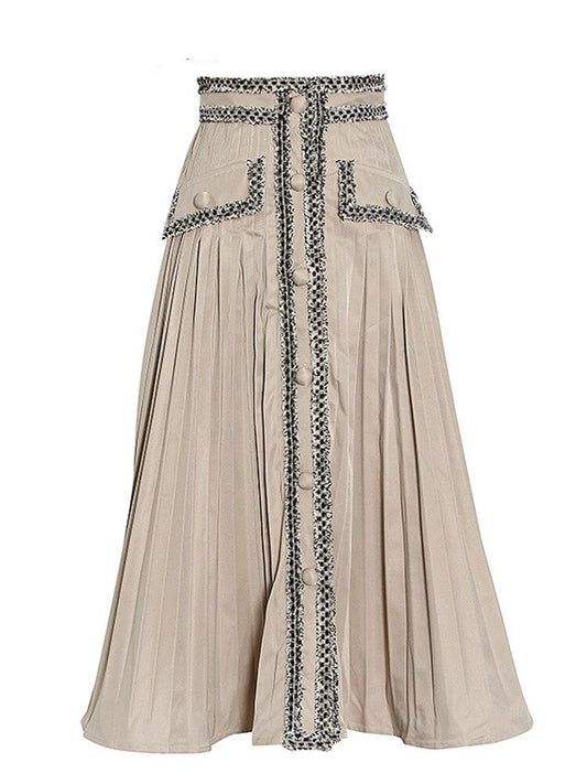 Casual Skirt For Women High Waist Loose Patchwork