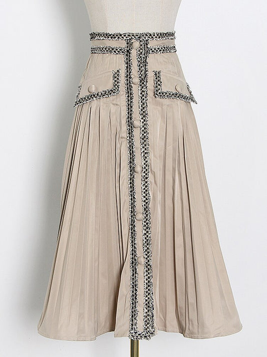 Casual Skirt For Women High Waist Loose Patchwork