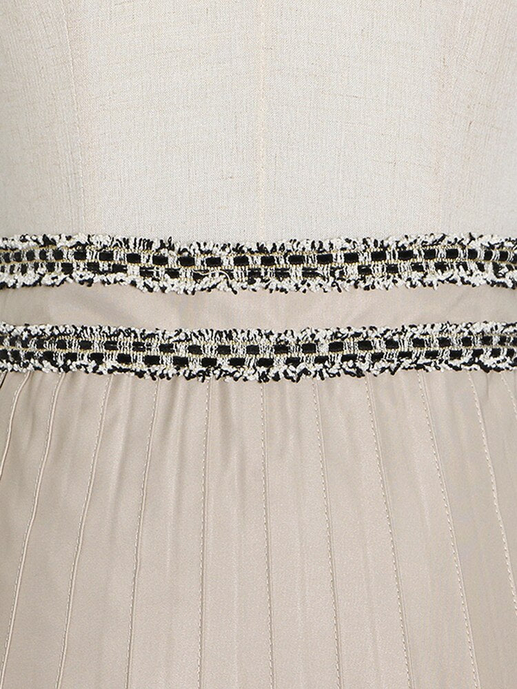 レディース カジュアルスカート ハイウエスト ルーズ パッチワーク