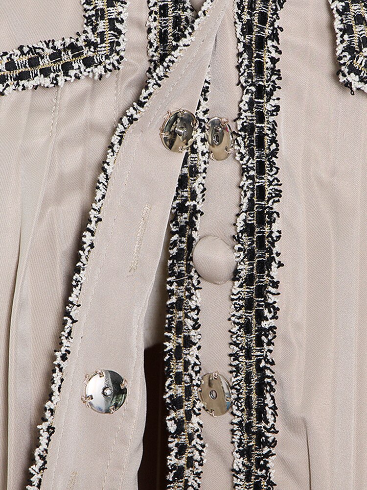 レディース カジュアルスカート ハイウエスト ルーズ パッチワーク