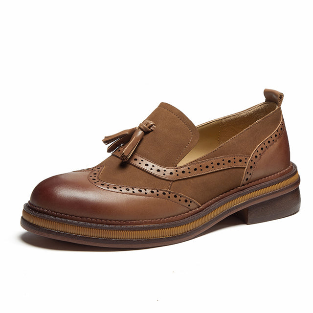 Women  Genuine Leather Slip On Flats