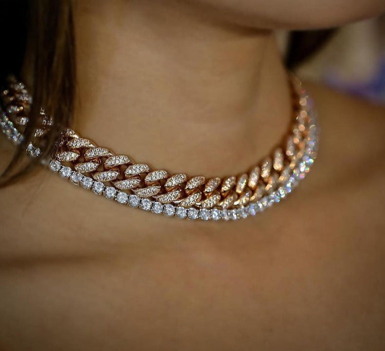 4mm エニス ネックレス レディース ヒップホップ ジルコニア