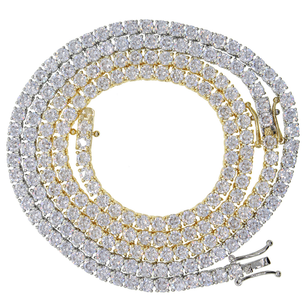 4mm エニス ネックレス レディース ヒップホップ ジルコニア