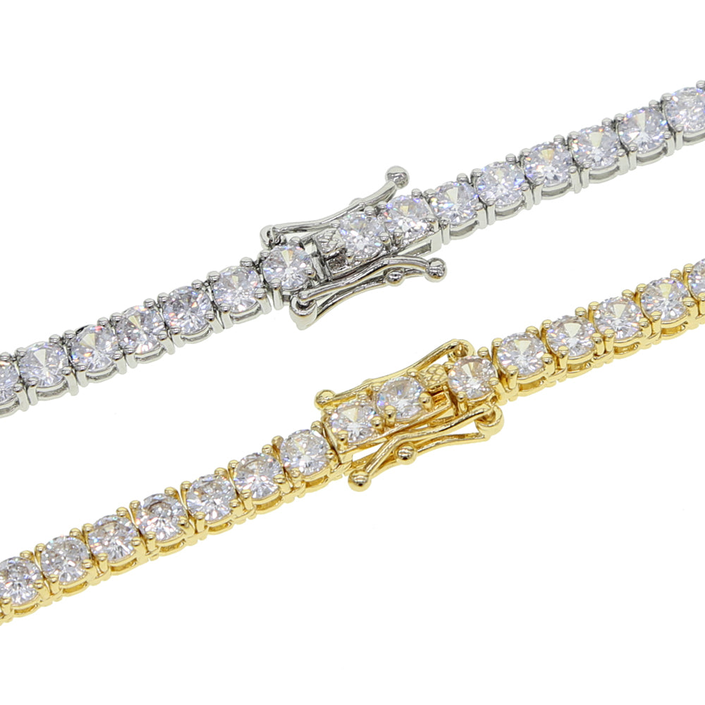 4mm エニス ネックレス レディース ヒップホップ ジルコニア