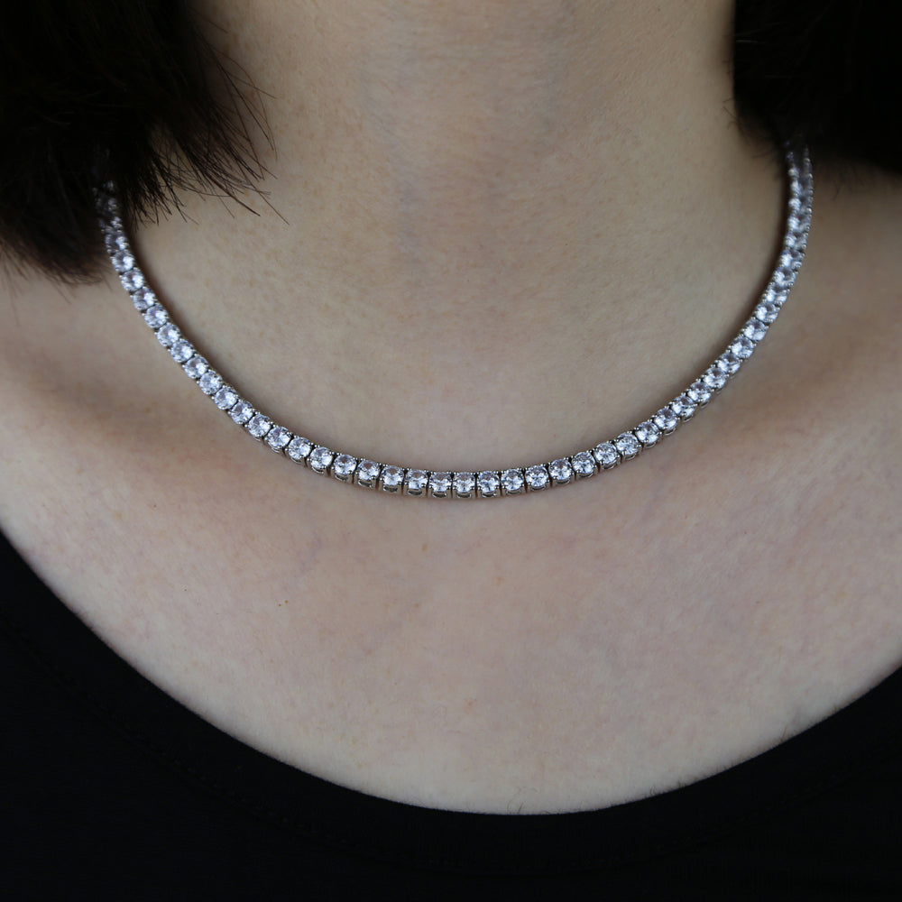 4mm エニス ネックレス レディース ヒップホップ ジルコニア