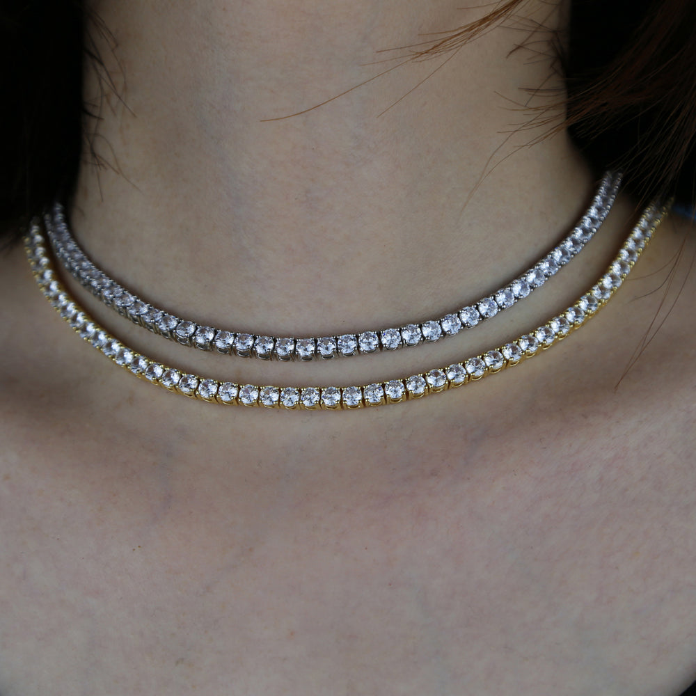 4mm エニス ネックレス レディース ヒップホップ ジルコニア