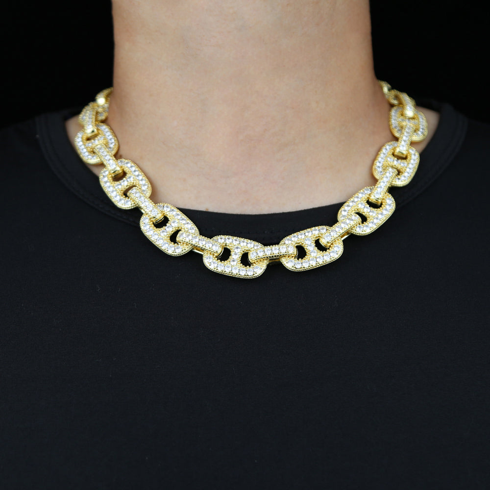 Men Iced Out Sparking Cubic Zirconia HIP HOP Jewelry