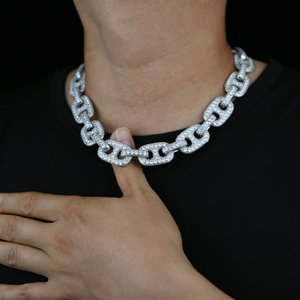 Men Iced Out Sparking Cubic Zirconia HIP HOP Jewelry