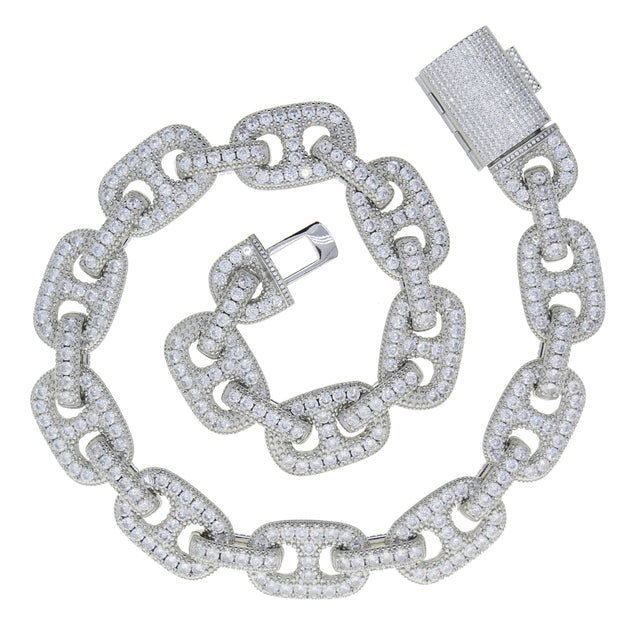 Men Iced Out Sparking Cubic Zirconia HIP HOP Jewelry