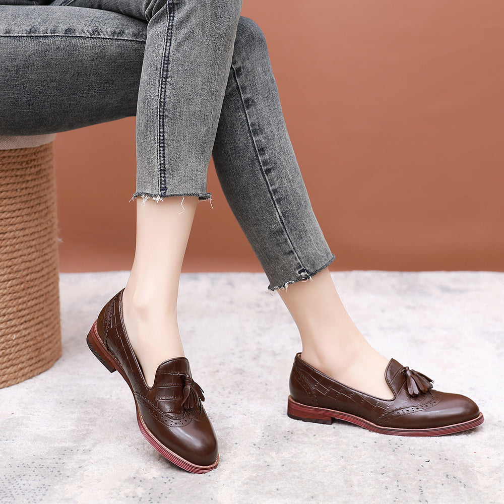 Women Flat Casual Tassel Oxford Shoes Loafers Moccasins