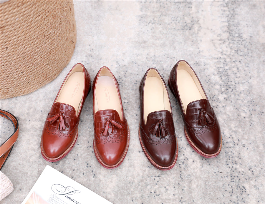 Women Flat Casual Tassel Oxford Shoes Loafers Moccasins