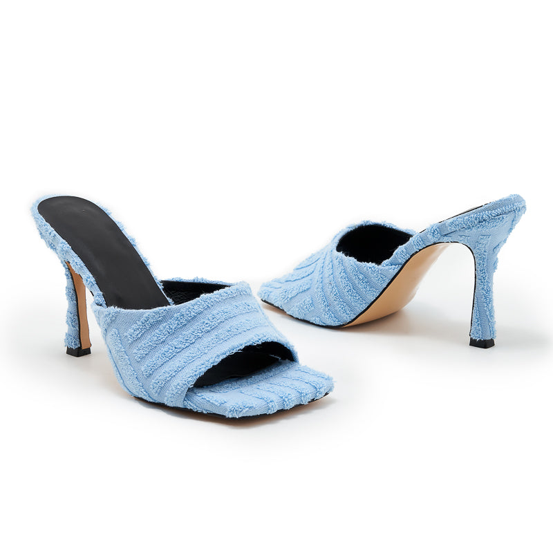 Women Open Slippers Peep Toe stilettos Heels
