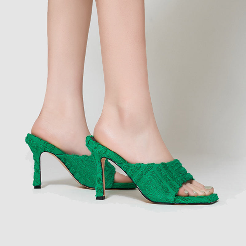 Women Open Slippers Peep Toe stilettos Heels