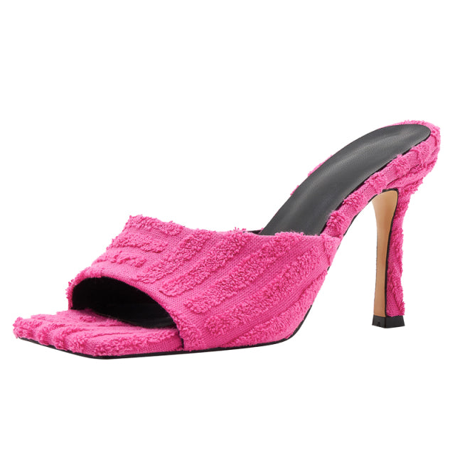 Women Open Slippers Peep Toe stilettos Heels