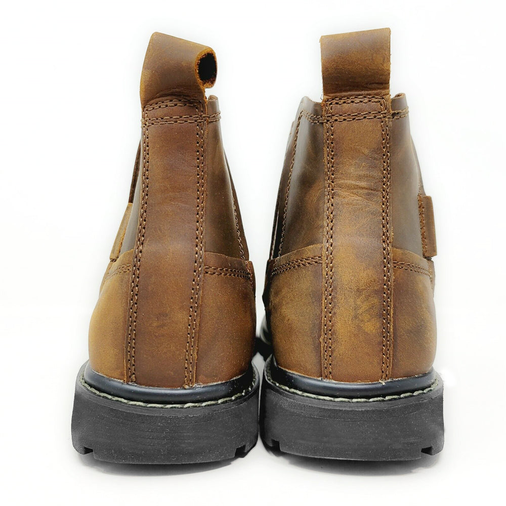High Quality Men Chelsea Boots Handmade Shoes Vintage Leather