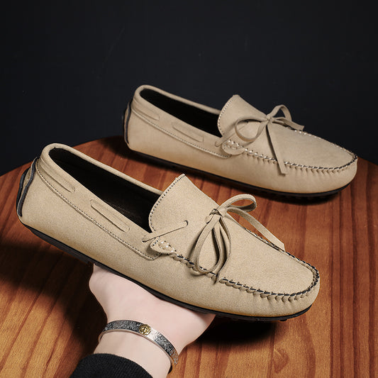Suede Mens Loafers Luxury Brand Italian Designer Casual Shoes