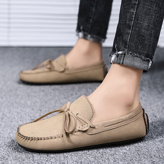 Suede Mens Loafers Luxury Brand Italian Designer Casual Shoes