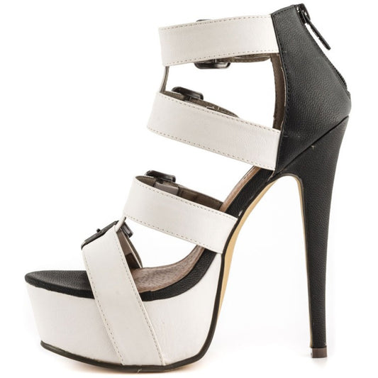 Women Gladiator Women Open Toe Black Sandals Platform