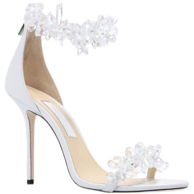 Sexy Summer Stiletto Heel Sandals Transptent Crystal Wedding Shoes