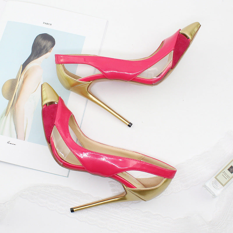 Fashion Spring Women Slip on Shoes Shallow Pointed Toe Stiletto Heel