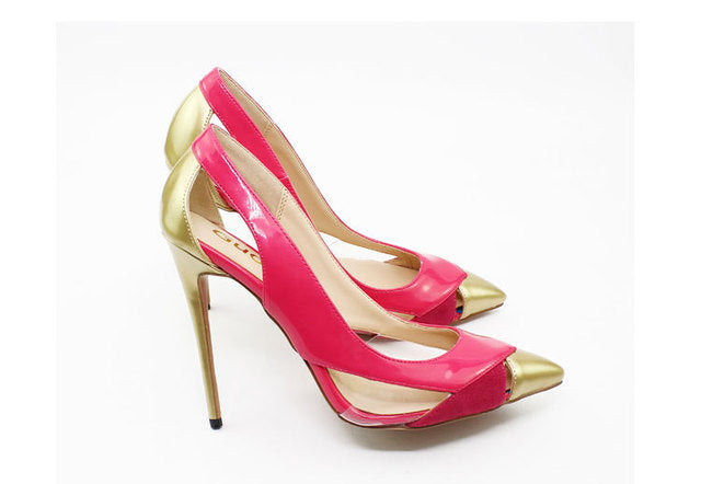 Fashion Spring Women Slip on Shoes Shallow Pointed Toe Stiletto Heel