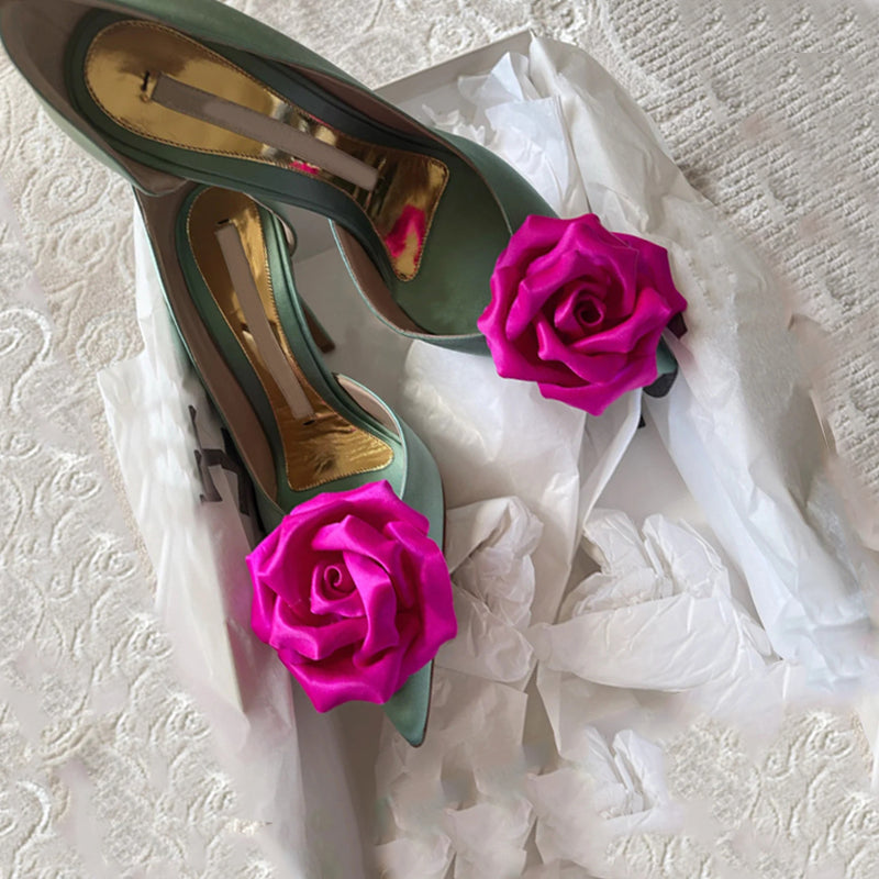 Fashion Spring Women Slip on Shoes Shallow Stiletto Heel Wedding Pumps