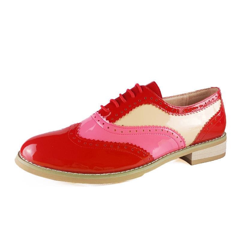 Flats Oxford Shoes Woman Genuine Leather Sneakers