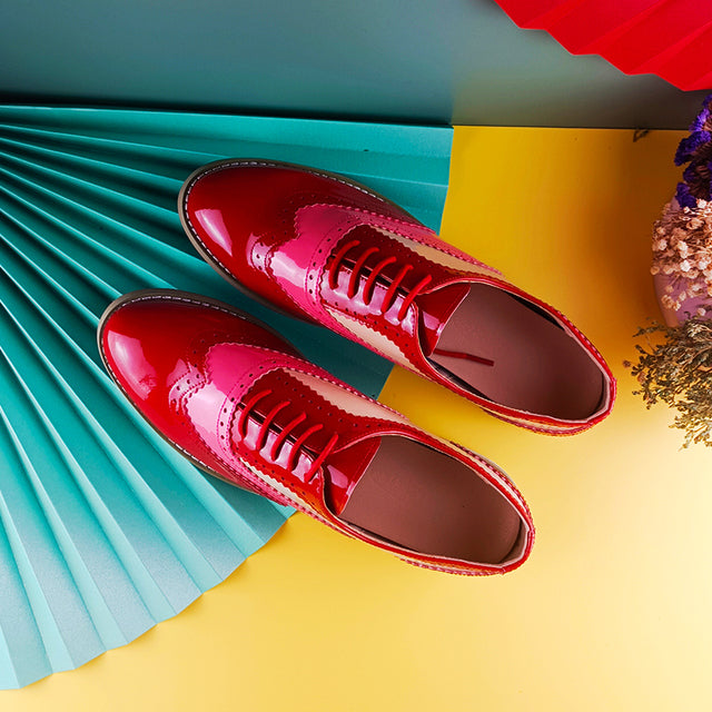 Flats Oxford Shoes Woman Genuine Leather Sneakers