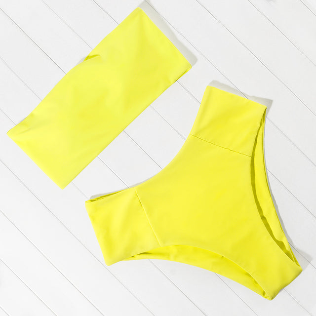 High Waist Bikini Set Sexy Swimsuit Women Push Up Swimwear