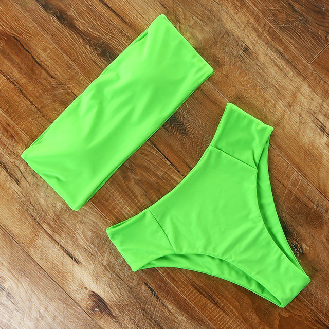 High Waist Bikini Set Sexy Swimsuit Women Push Up Swimwear