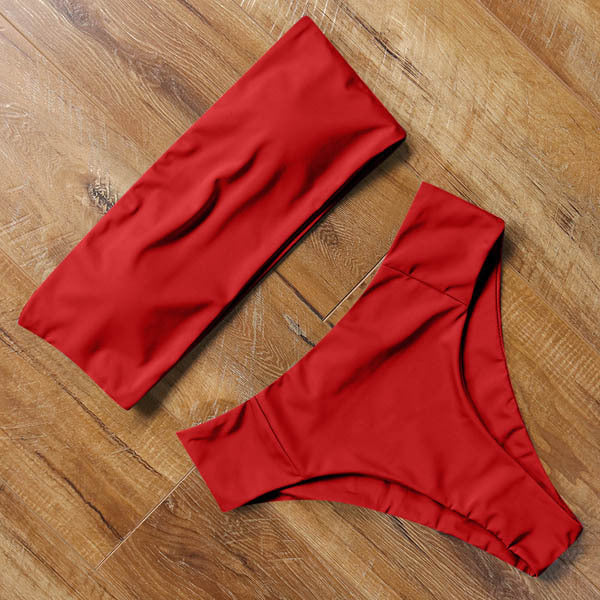 High Waist Bikini Set Sexy Swimsuit Women Push Up Swimwear