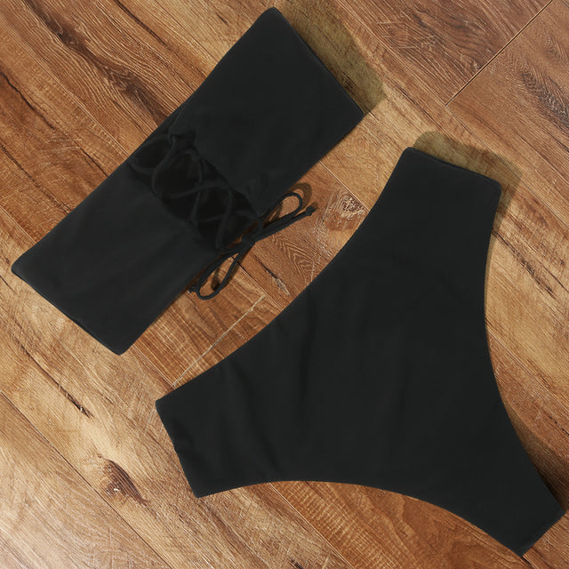 High Waist Bikini Set Sexy Swimsuit Women Push Up Swimwear