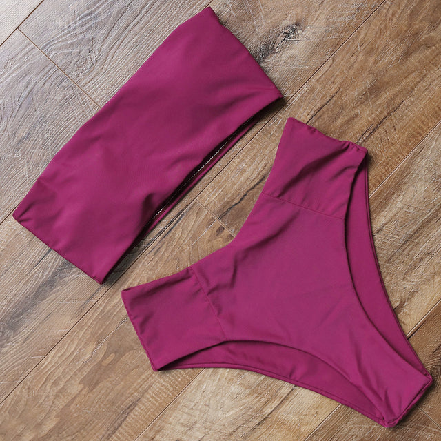 High Waist Bikini Set Sexy Swimsuit Women Push Up Swimwear