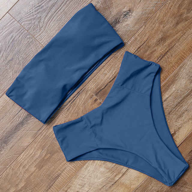 High Waist Bikini Set Sexy Swimsuit Women Push Up Swimwear