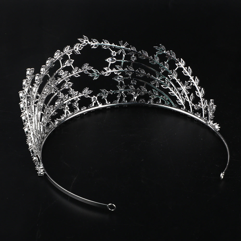 Full Zircon Elegant Wedding Crown Bridal Tiaras Headdress Headband