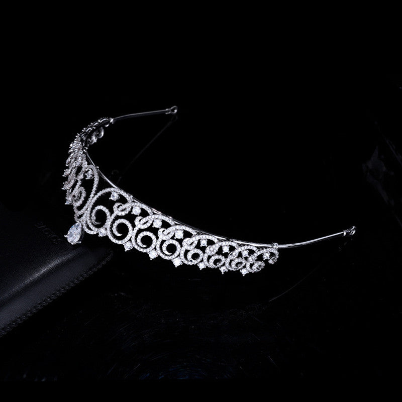 Simple Bridal Zircon Crown Hairband Hair Accessories Wedding Jewelry